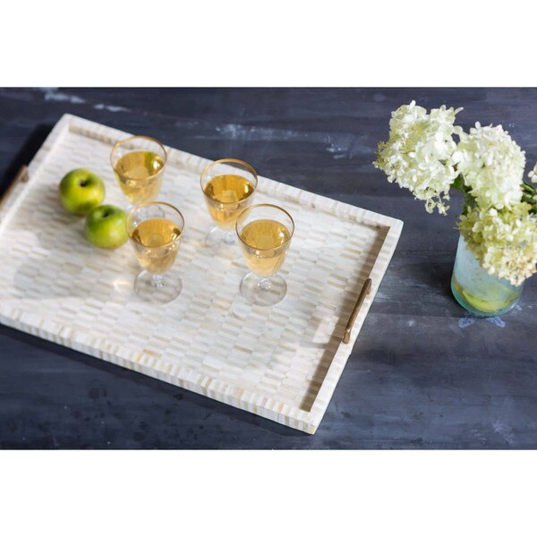 Multi-Tone Bone & Brass Tray